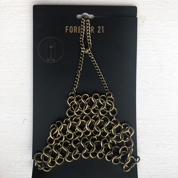 NWT Hand Chain Bracelet - Tarnished Gold - Picture 6 of 6